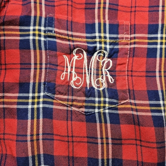 Frank & Eileen Relaxed Button Up Shirt Red Plaid Women's XS - Picture 4 of 16